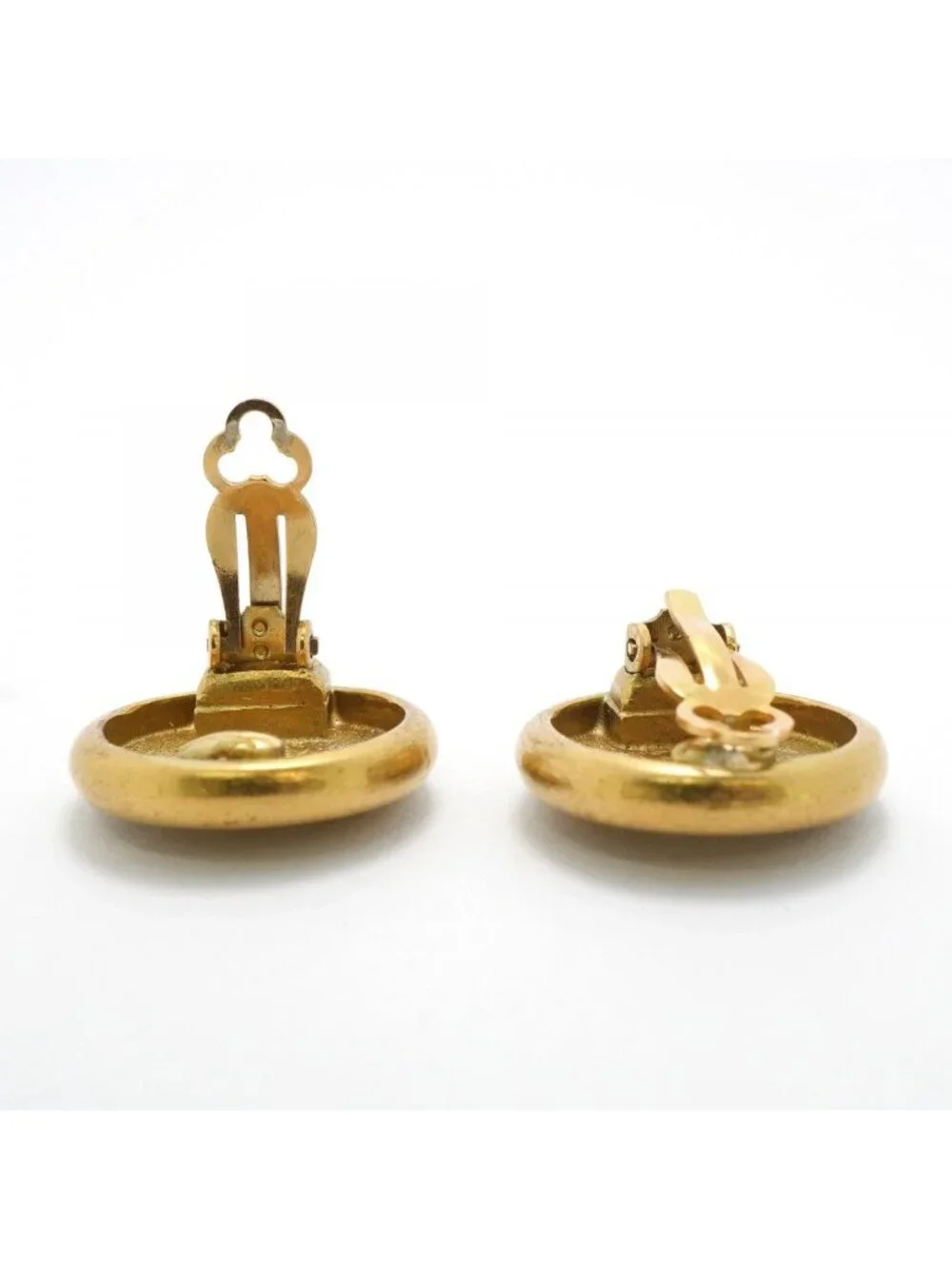 Chanel Earrings Vintage Logo Round